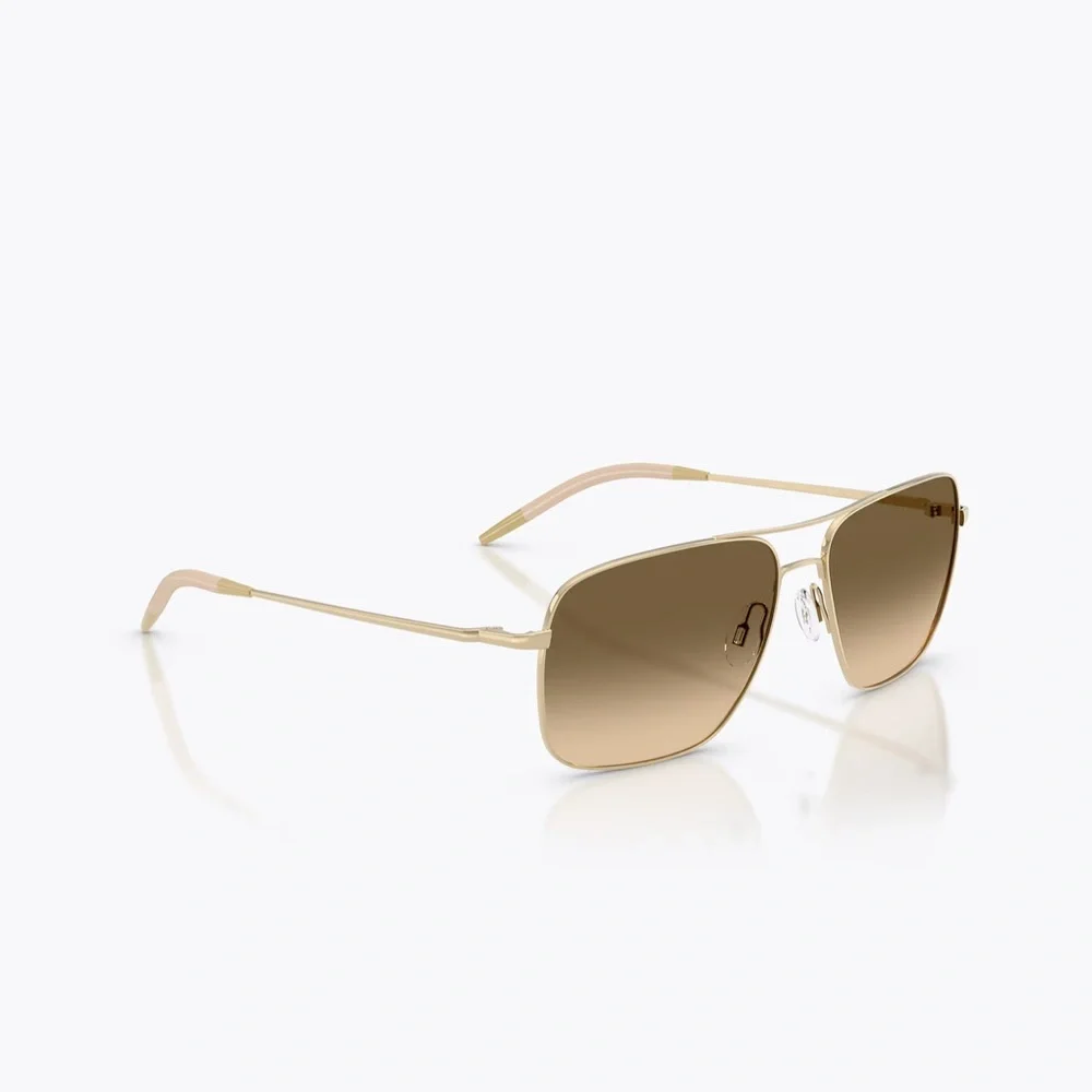 OLIVER PEOPLES Clifton 5035/85 Rectangle Sunglasses Gold Frame NEW AUTHENTIC - Picture 12 of 14